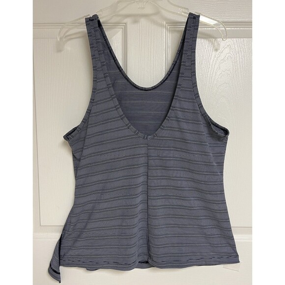 Athleta Oversized Navy Blue White Tank Top RN #54023  S75599 Medium EUC - Picture 2 of 7